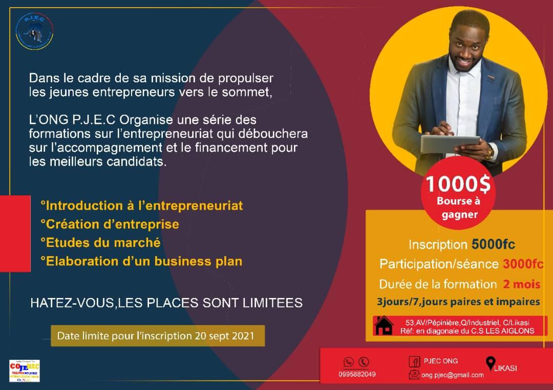 Formation en entrepreneuriat ong pjec
